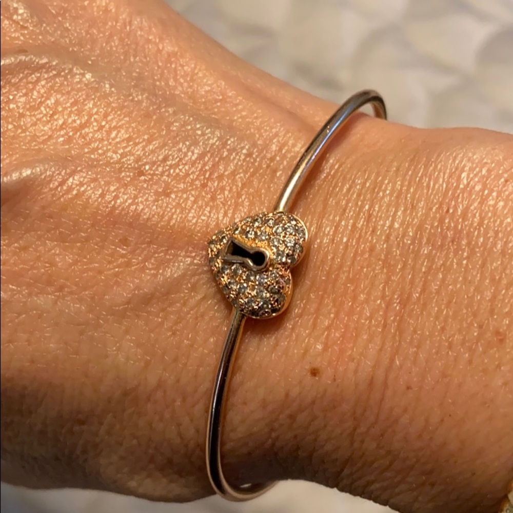 14kt Rose Gold heart locket bracelet